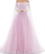 Kivary Lace Long A Line Formal Prom Dresses Evening Gowns Plus Size Light Pink U - £237.40 GBP