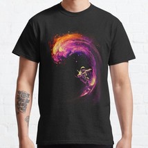  Space Surfing Classic T-Shirt Black Men Classic T-Shirt - £13.53 GBP