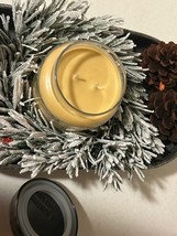 New Rustic tray with winter wreath and pinecones and jar Candle - Centerpiece image 4