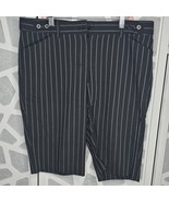 Express Design Studio Women Black Striped Dress Crop Pants Size 10 - $19.99