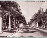 Avenue Of Palms Fort Myers Florida FL UNP Conoco Touraide Postcard F9 - $3.91