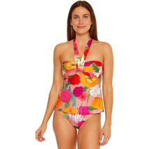 Trina Turk Sunny Bloom Tankini Set Tab Side Hipster Floral Pink Colorful 2 - $72.43