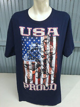 USA Proud Stars Stripes Military Patriotic XXL Flag T-Shirt  - £12.41 GBP