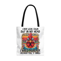 Tote Bag, Chickens, I may look Calm, Personalised/Non-Personalised Tote bag, 3 S - £22.37 GBP+