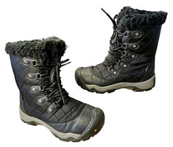 Keen Womens Boot Sunriver High Winter Size 8.5 Black WP 200 Gram Insulat... - €29,45 EUR