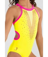 Sylvia P &quot;Look on the Bright Side&quot; HTF Childs Yellow &amp; Pink Leotard Size 10 - €70,29 EUR