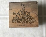 Bear PLAYING IN FALL LEAVES Rubber Stamp by STAMPIN UP - $12.91