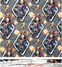 Marvel Avengers Badge 42in x 24in Sample Fabric Cloth - £11.86 GBP