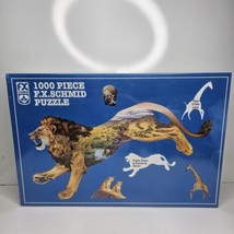 FX Schmid 1000 Piece Lion Shaped Pride of the Plains Jigsaw Puzzle 90187 SEALED - $28.08