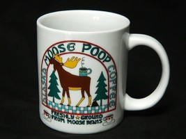 Alaska Moose Poop Freshly Ground Coffee Beans Mug Cup Travel Souvenir  - £31.54 GBP