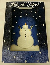 Metal Let It Snow Snowman Candle Holder - $19.55