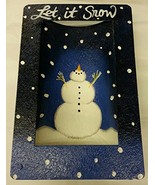 Metal Let It Snow Snowman Candle Holder - £15.29 GBP
