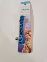 Li’l Pals One Size Kitten Collar Up To 8” Blue Leopard Print Pattern Wit... - £6.23 GBP