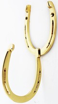 Horse Equestrian Double Horseshoe Home Decor Brass Wall Mount Hook 6750BR - $22.99