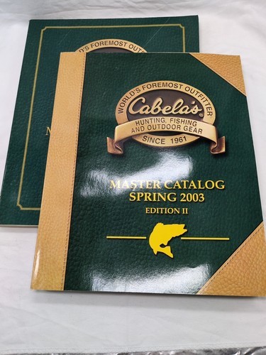 (2) Cabelas 2003 Master Catalogs Spring 2003 Edition I And II - $29.69