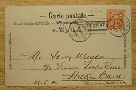 Vintage Postcard Postal History 1903 Cancel Switzerland to US UDB Kulm River - £9.97 GBP