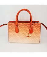 Michael Kors Sheila Medium Corner Zip Satchel Handbag Red Clay Ombre - $140.21 CAD