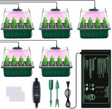 Durable Seedling Starter Trays with Full Spectrum Light &amp; Heat Mat Included - $89.05