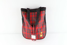 Vintage 90s Disney Winnie the Pooh Spell Out Plaid Handled Tote Bag Sack... - $43.51