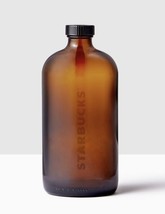 Starbucks Glass Growler 32 Oz Brown Made in USA Amber Logo Cold Brew Jar - £31.28 GBP