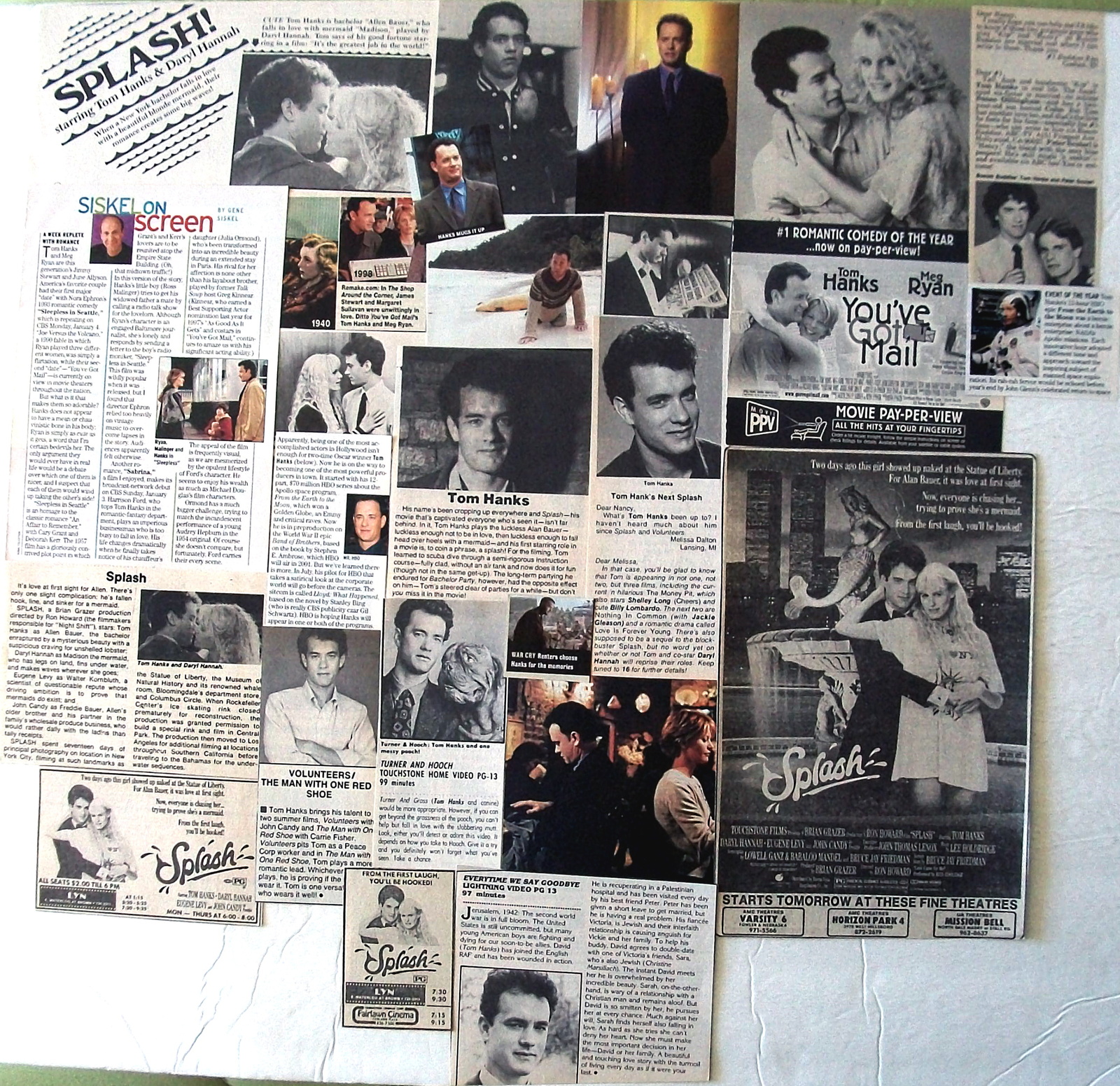 TOM HANKS ~ Twenty-Five (25) Color and B&amp;W Vintage Clippings frm 1981-19... - $6.67