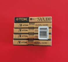 4 TDK SA 90 Cassette Tapes Plus 1 TDK SA-X 100 - High Position • SEALED - £39.70 GBP