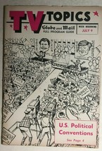 TV TOPICS Globe &amp; Mail magazine Buffalo NY area July 9 Nixon Kennedy cover - £11.86 GBP