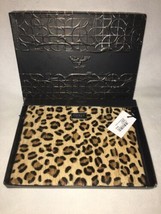 Osprey London Leopard Olivia Large Leather Pouch- Hair Calf  TS3383-74 New - $48.17 CAD