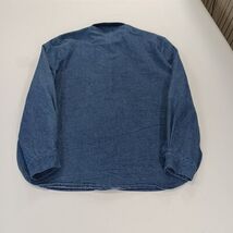 Vintage Palm Club Women's Blue Cotton Long Sleeve Denim Shirt Blouse Top image 2