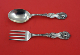 Lion by Frank Smith Sterling Silver Baby Set 2-pc  4 3/4&quot; - £165.90 GBP