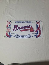 Atlanta Braves 1991 1992 National League Champions License Plate Car Tag New  - £20.17 GBP