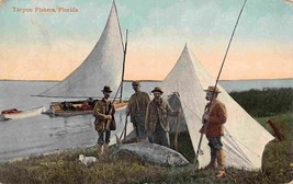 Tarpon Fishing Fishermen Florida 1914 postcard - £6.17 GBP