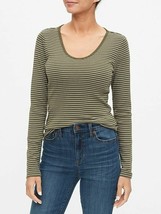 GAP Favorite T-Shirt Top NEW Olive Green White Stripe Super Soft XS-XL - £16.64 GBP