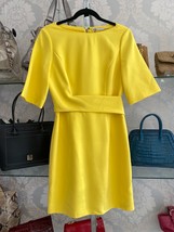 Alice &amp; Olivia Canary Yellow Belted Dress Style#CC811213526 Sz 8 $350 Nwt - £180.58 GBP