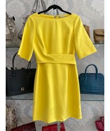 ALICE &amp; OLIVIA Canary Yellow Belted Dress Style#CC811213526 Sz 8 $350 NWT - $317.45 CAD