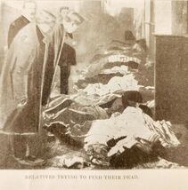 1904 Relatives Look Through Dead Chicago Iroquois Theater Fire Disaster ... - $42.03 CAD