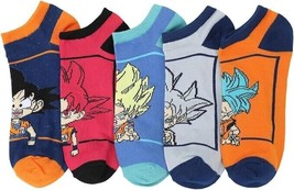 Dragon Ball Super Goku Saiyan Forms Adult 5-Pair Ankle Socks NEW WITH TAGS! - £7.94 GBP