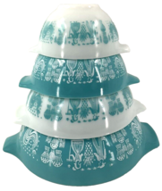 Pyrex Butterprint Amish Cinderella Mixing Bowls Nesting Vtg Complete Set of 4  - £276.97 GBP