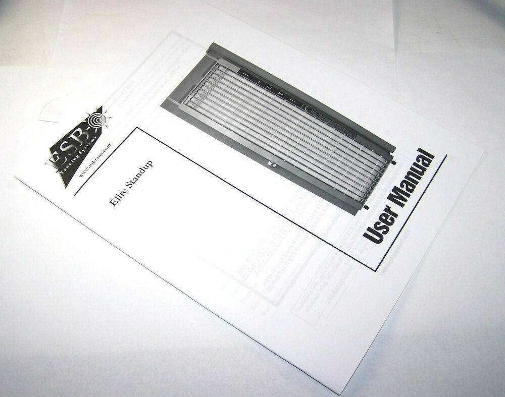 Elite Tanning Bed User Manual ESB Standup Tanning Unit Manual Book - $9.50