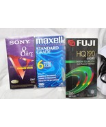 Mixed 1 Maxell 1 Sony 2 Fuji Standard T-120 1 Fuji Pro 120 Premium Grade... - $29.35