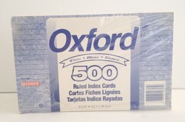 NOS 500 x Oxford White Ruled Index Cards 5x8 - $19.79