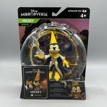 Disney Mirrorverse Mickey Mouse Support 4.5&quot; Figure Collector&#39;s Card McF... - £15.56 GBP