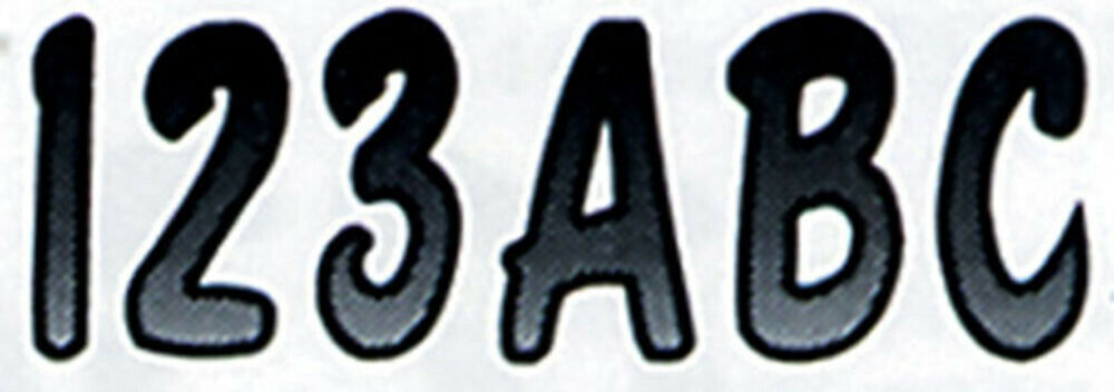 Hardline SIBKG200 3&quot; Letter &amp; Number Kit - Silver/Black - $22.49