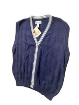 Grandpa Sweater Vest Mens Med Grand Slam Knit Cotton Acrylic NOS 90s Gre... - £12.41 GBP
