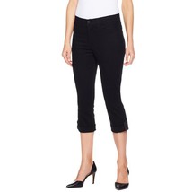 NYDJ Not Your Daughter&#39;s Halle Roll Cuff Stretch Crop Black Jeans Plus 22W - £38.91 GBP