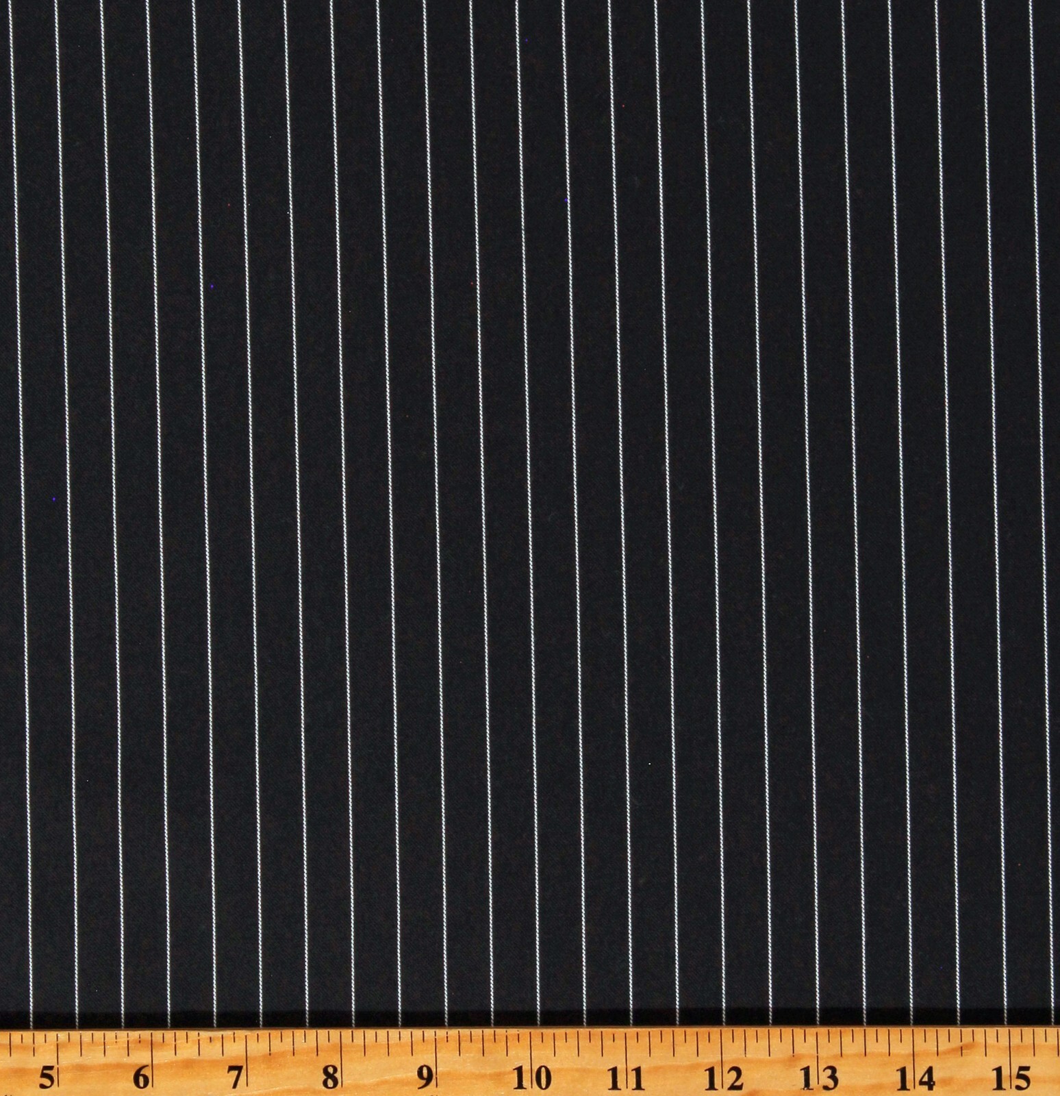 Pinstripe Black and White Suiting Pants Fine Twill Weave Fabric by Yard ... - $9.97