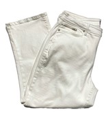 NYDJ Marilyn White Cropped Jeans Size 12 Zip Pocket Straight Leg Summer ... - $54.32 CAD