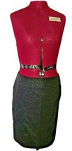 Tracy Evans Limited Pencil Skirt Black Women Back Slit Size 9 Animal Print - £10.27 GBP