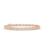 ANGARA 1.76 Ct S Curl Aquamarine and Diamond Tennis Bracelet in 14K Soli... - $2,789.10