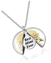 Mimi Gift Best Mimi Ever Charm Sunflower Necklace s - $54.01
